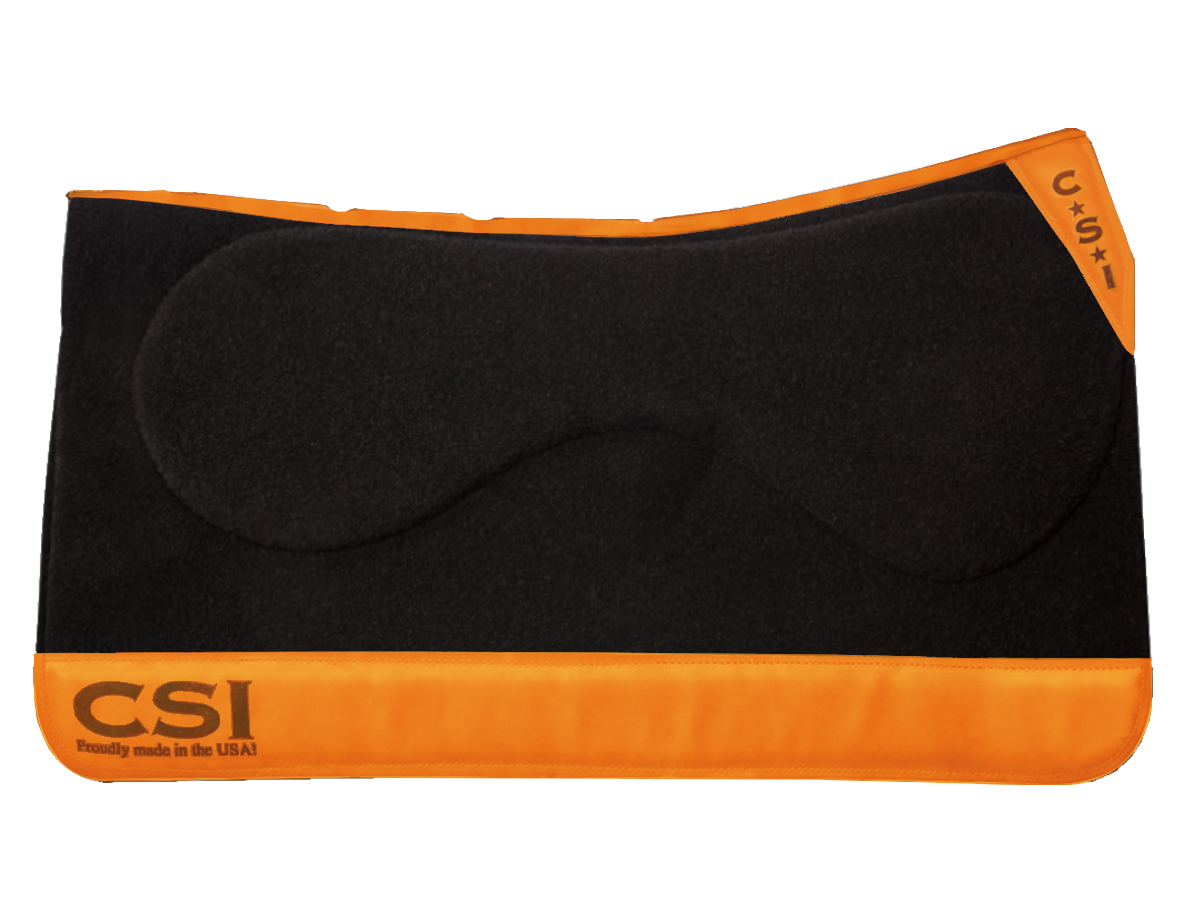 Colored Wear Leather CSI Saddle Pad