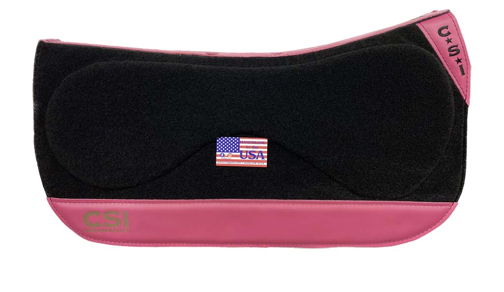 Colored Wear Leather CSI Saddle Pad