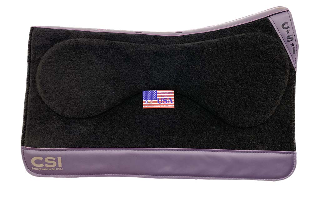 Colored Wear Leather CSI Saddle Pad