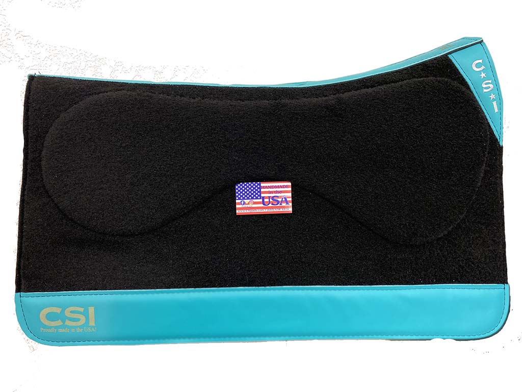 Colored Wear Leather CSI Saddle Pad