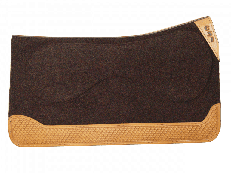 32brownhandtooledleather CSI Saddle Pads