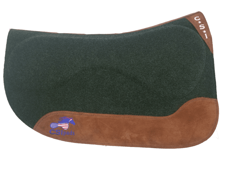30ROUNDGREENBROWNROUGHOUT CSI Saddle Pads