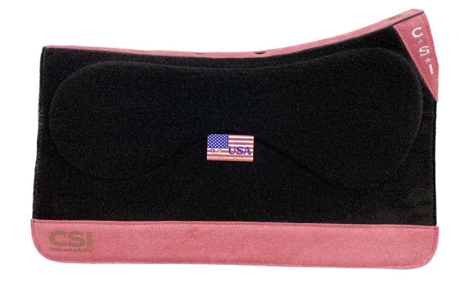 Colored Wear Leather CSI Saddle Pad CSI Saddle Pads